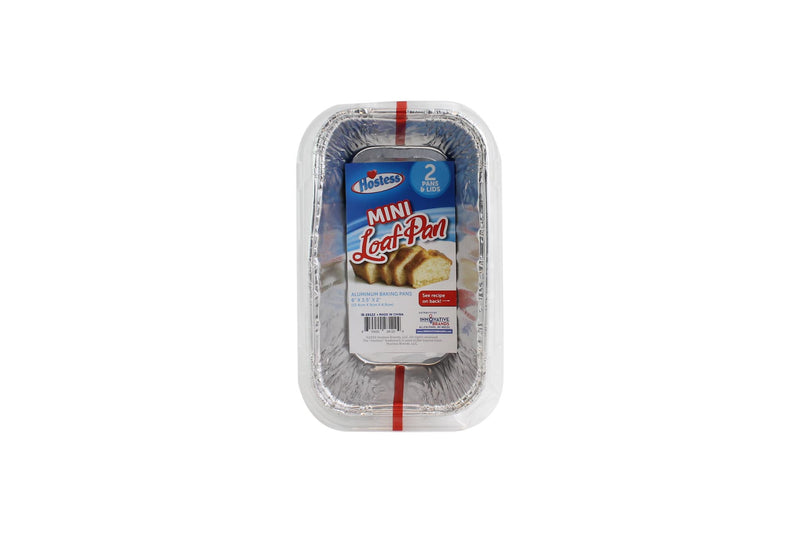 Hostess Mini Loaf Pan With Lids 2 Pack