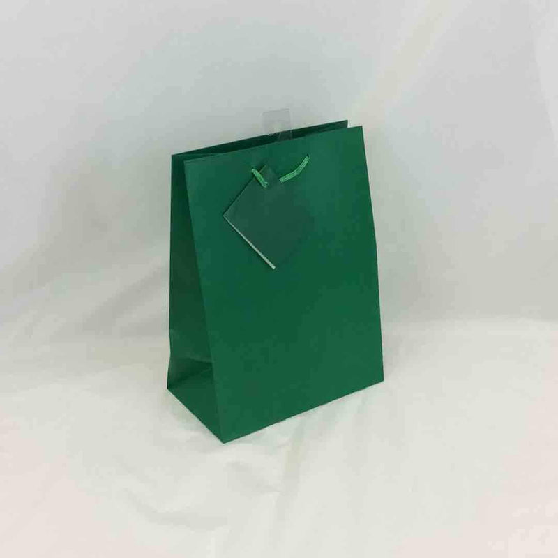 Matte Hunter Green Solid Color Medium Bag