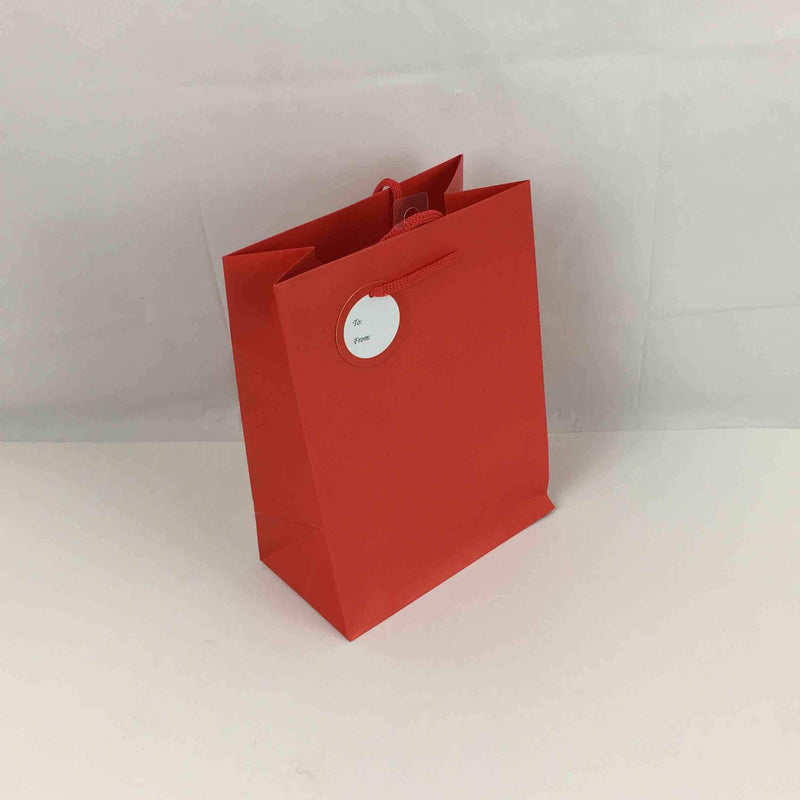Matte Red Solid Color Medium Bag