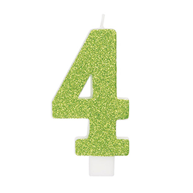 Glitter Number Birthday Candle 4