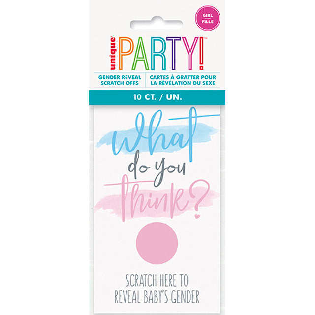 Gender Reveal Scratch Off Party Game Girl