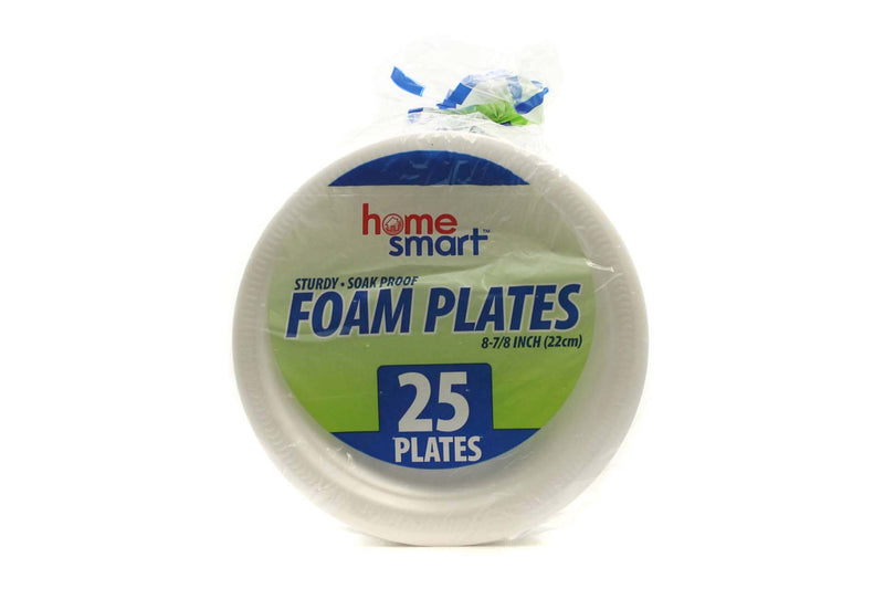 Home Smart Foam Plates 25 Pack