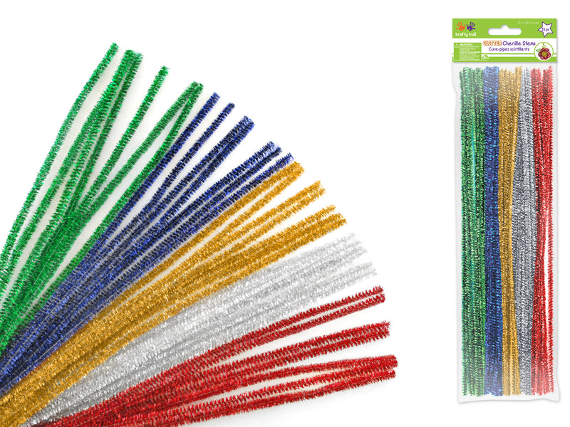 Tinsel Chenille Stems Glitter Pipe Cleaners