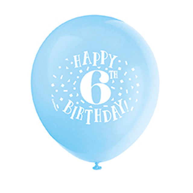 Fun Happy 6Th Birthday Balloons