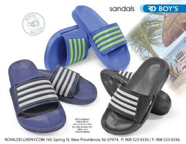 Boys Stripe Strap Design Slides Sandals