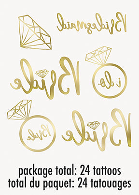 Metallic Foil Bachelorette Tattoos