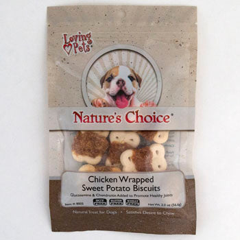 Chicken Wrapped Sweet Potato Dog Treat Biscuits
