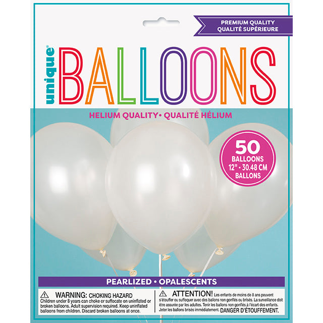 Iridescent White Pearl Balloon