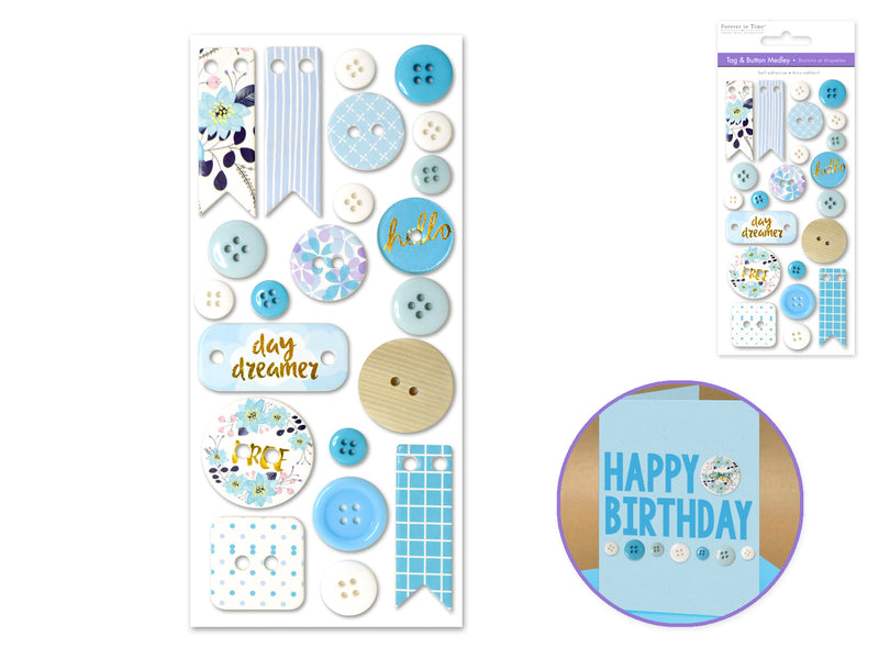 Button Embellishment Day Dreamer Tags And Buttons Medley