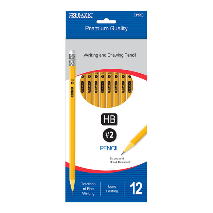 Bazic Premium Yellow Pencil 12 Pack