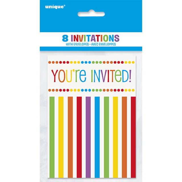 Rainbow Birthday Invites