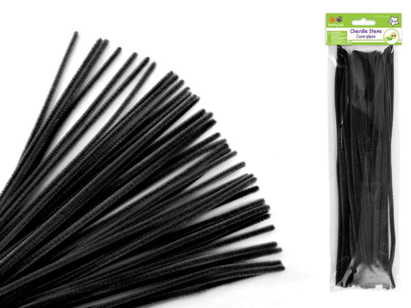 Black Chenille Stems Pipe Cleaners