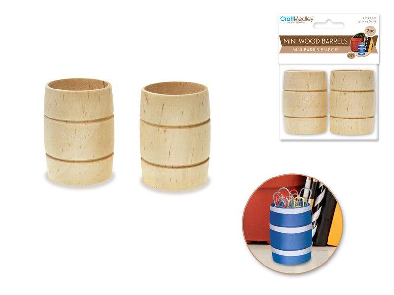 Craft Wood Mini Barrels