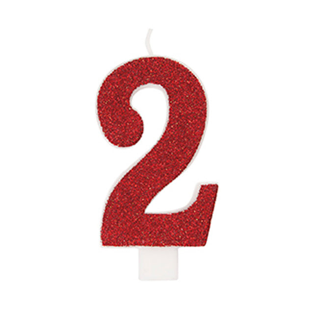 Glitter Number Birthday Candle 2