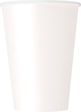Bright White Cups Large 10 Pack