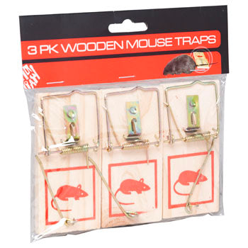 Wooden Mouse Traps 3 Pack