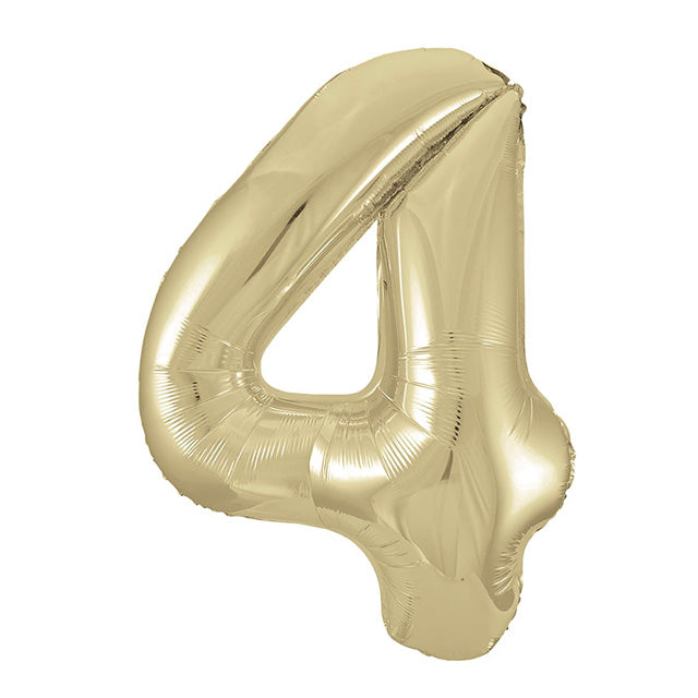 Gold Foil Balloon Number 4