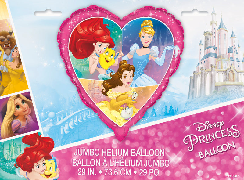 Disney Princess Dream Big Giant Heart Shaped Foil Balloon