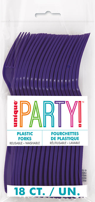 Deep Purple Forks 18 Pack