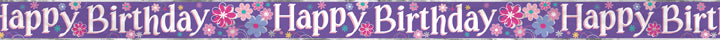 Birthday Blossom Foil Banner