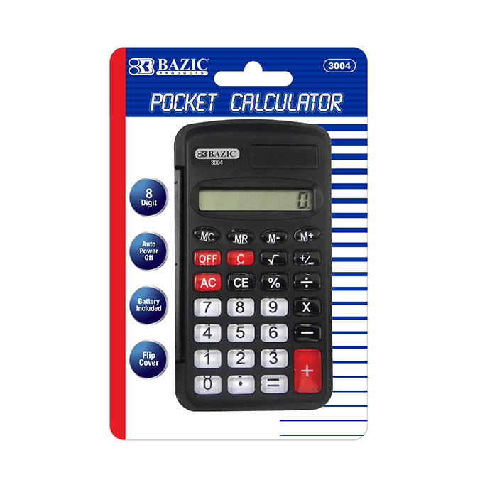 Bazic 8 Digit Pocket Size Calculator