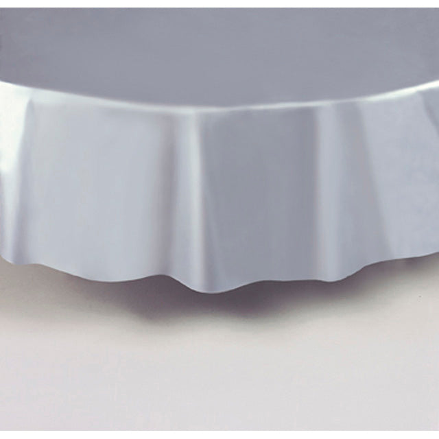 Silver Round Table Cover