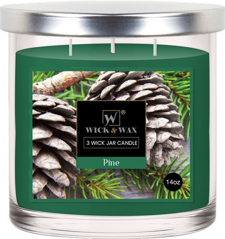 Pine 3 Wick Jar Candle