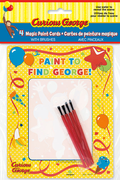 Curious George Watercolor Paint Card