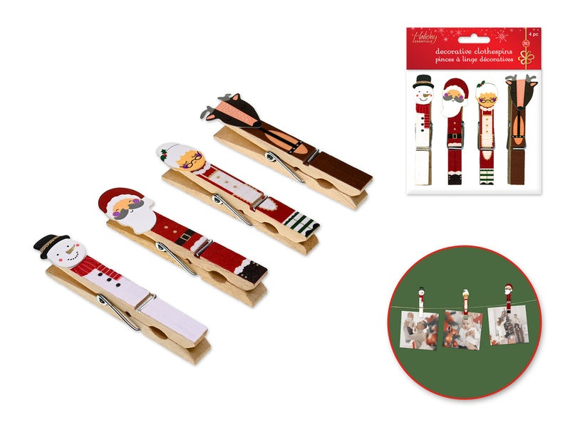 Seasonal Essentials Holiday Icons Character Clothespins