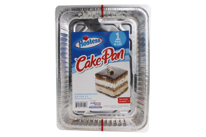 Hostess Aluminum Roll Cake Pan With Lid 2 Pack