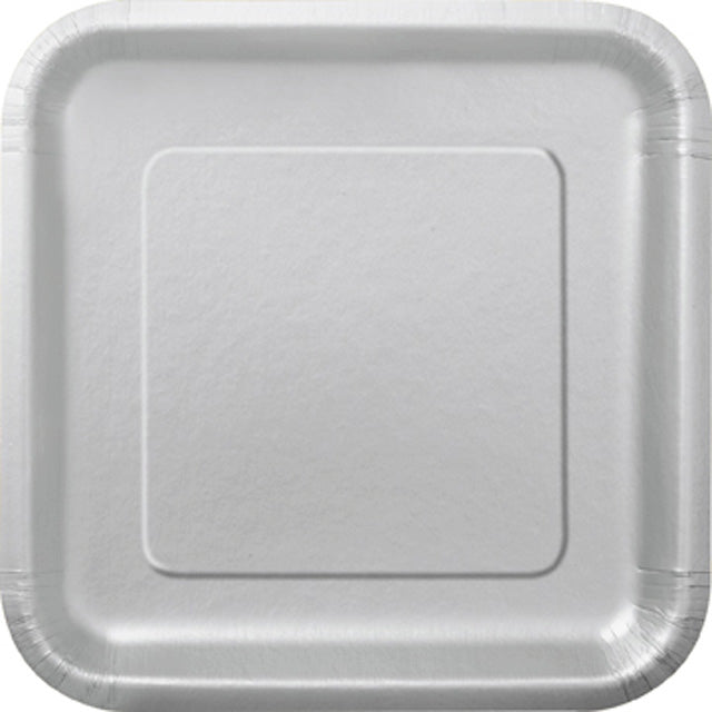 Silver Square Plates Large