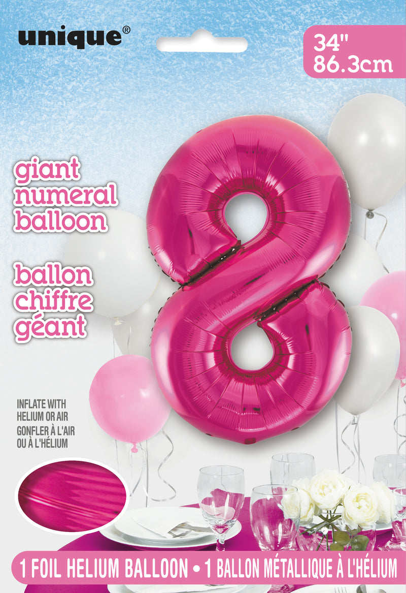 34" PKG PINK FOIL BLLN-8