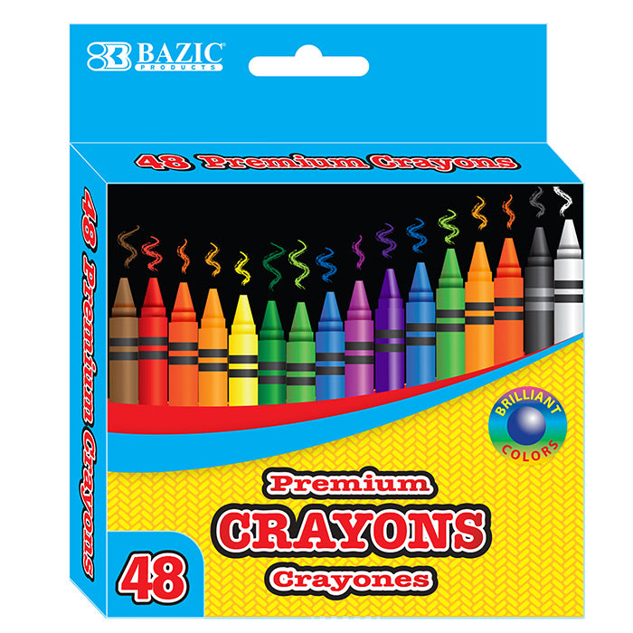 Bazic Premium Quality Color Crayons 48 Pack