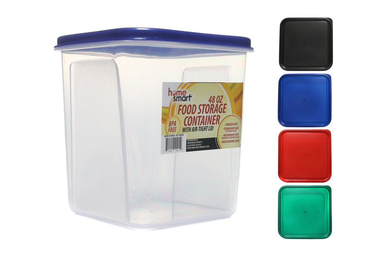Dollar Deals Assorted 48 Ounce Tall Square Plastic Container