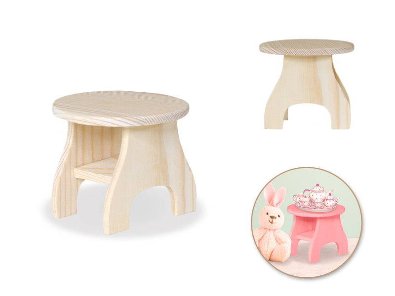 Wood Craft DIY Mini Round Table