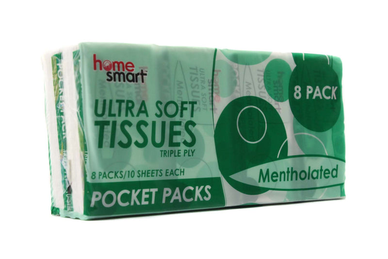 Menthol Pocket Tissues 8 Pack