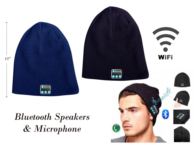 Men Winter Toque With Bluetooth Speakers And Microphone