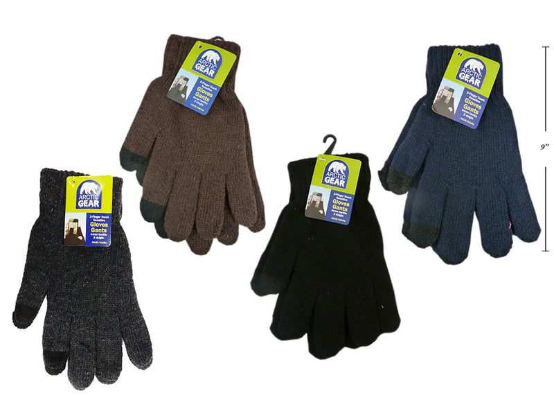 Adult Insulated 2 Finger Touch Screen Text Gloves One Size