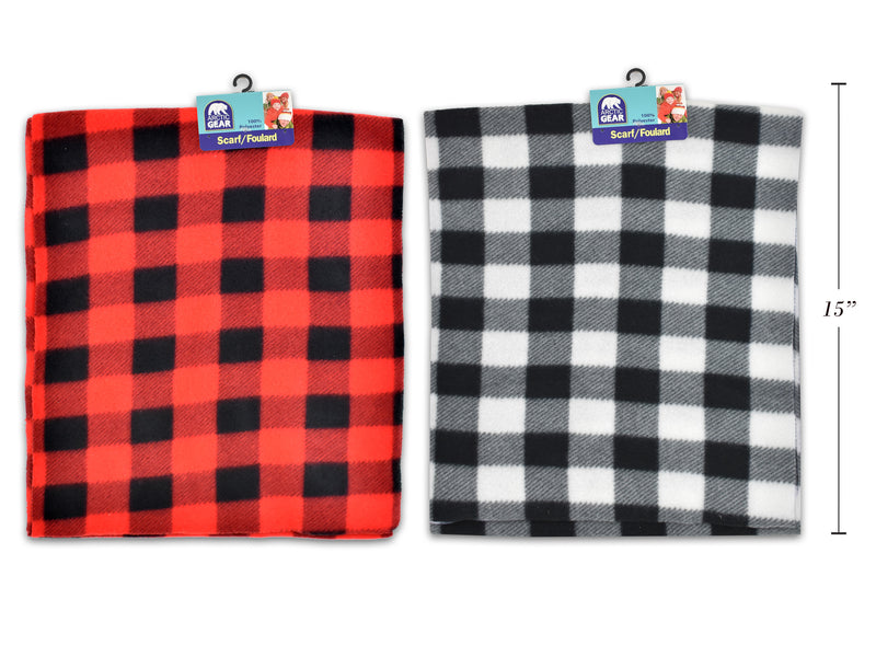 Polar Fleece Buffalo Plaid Scarf