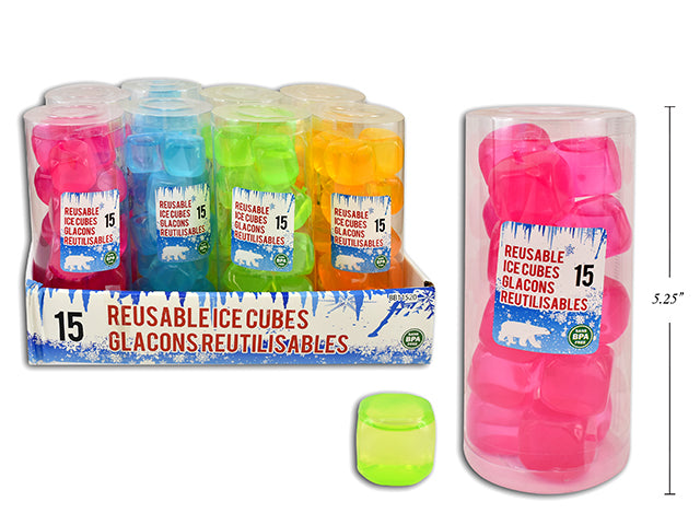 Reusable Ice Cubes In PVC Tube 15 Pack