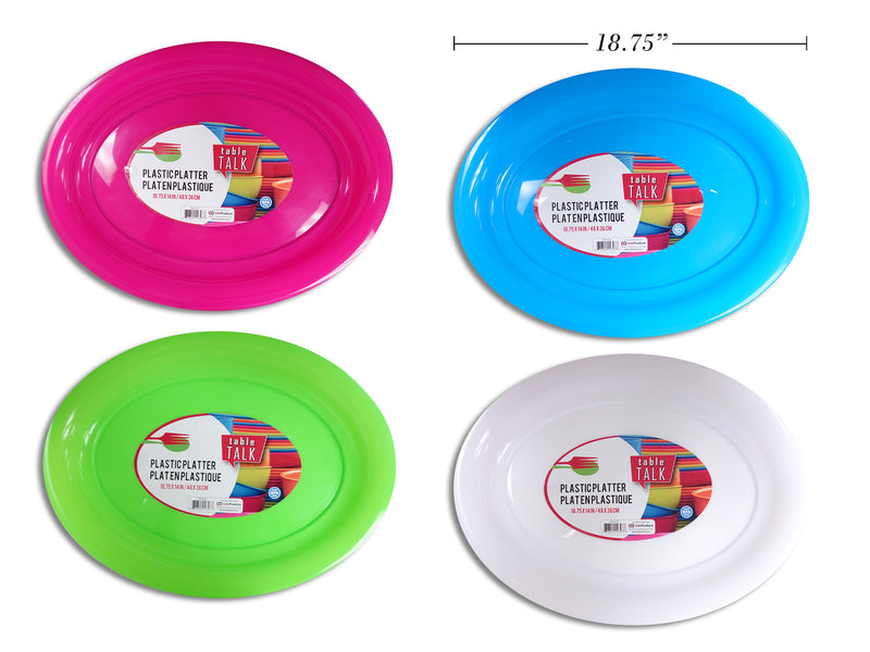 Oval Plastic Platter Assorted Color
