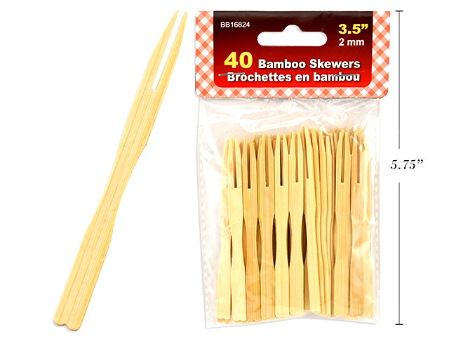 Bamboo Cocktail Forks 40 Pack