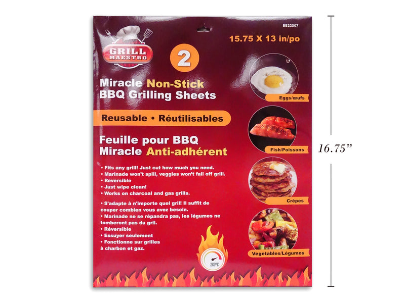 Miracle BBQ Non Stick Reusable Grilling Sheets