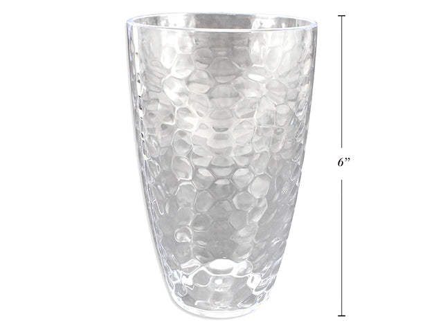 Clear Hammered Finished Tumbler Large