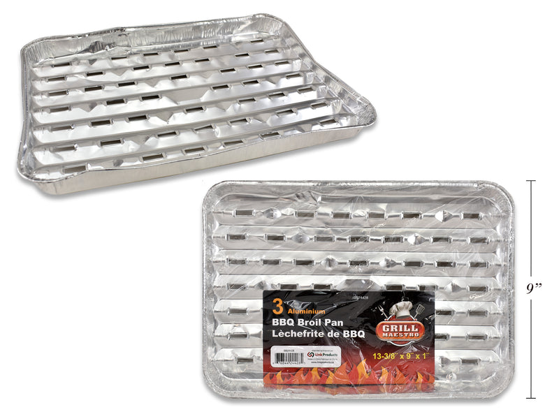 Aluminum Bbq Broil Pan 3 Pack