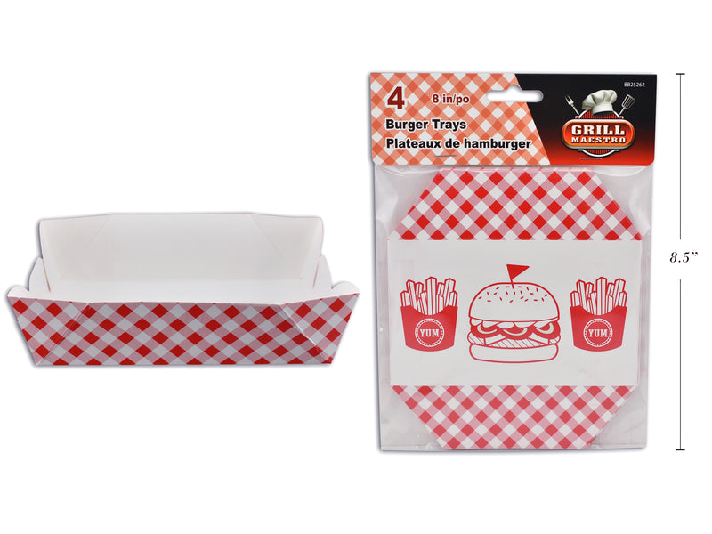 Burger Trays 4 Pack
