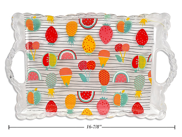 Printed Fruit Transparent Platter