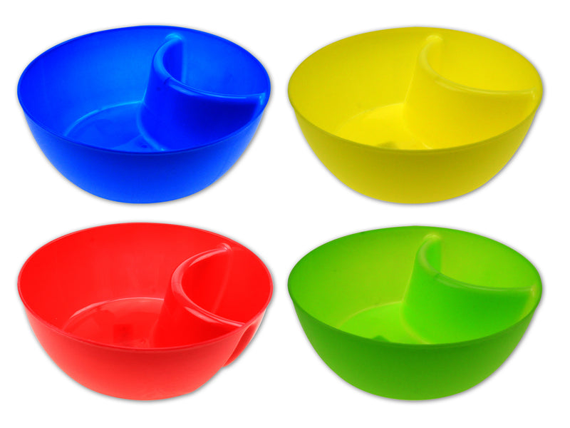 Snack And Dip Bowl With 2 Sections