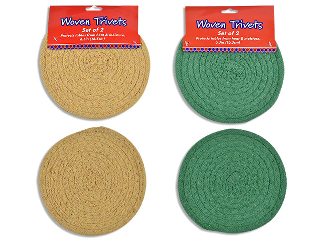 Solid Colored Woven Trivets