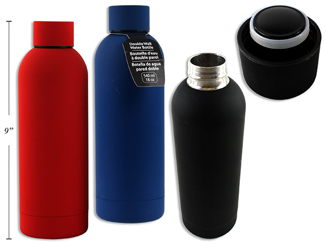 Rubber Coated Double Wall Water Bottle